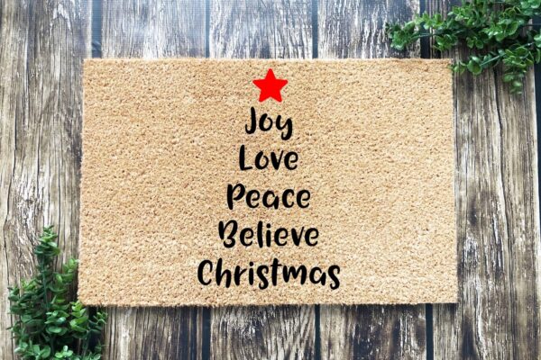 Christmas tree words doormat - Image 6
